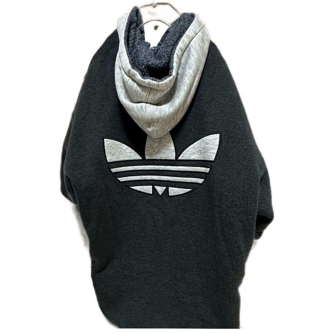 【激レア】90s adidas レイヤード 中綿 ジップ パーカー デサント