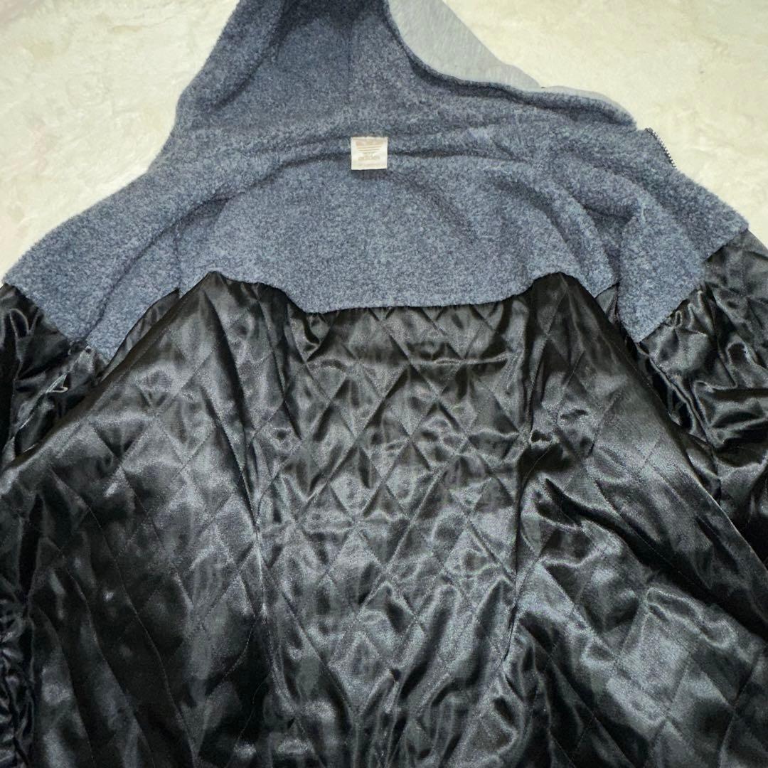 【激レア】90s adidas レイヤード 中綿 ジップ パーカー デサント