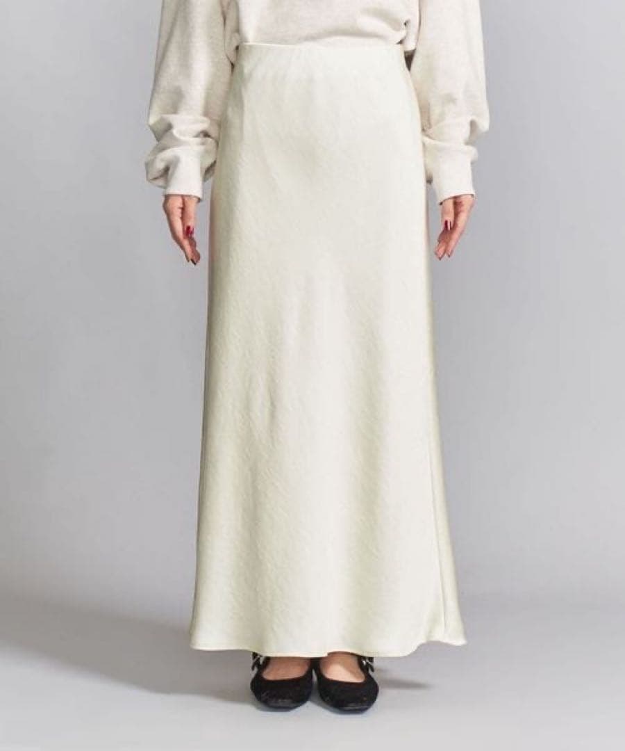 ほぼ新品＊BEAUTY&YOUTH UNITED ARROWSサテンスカートWw