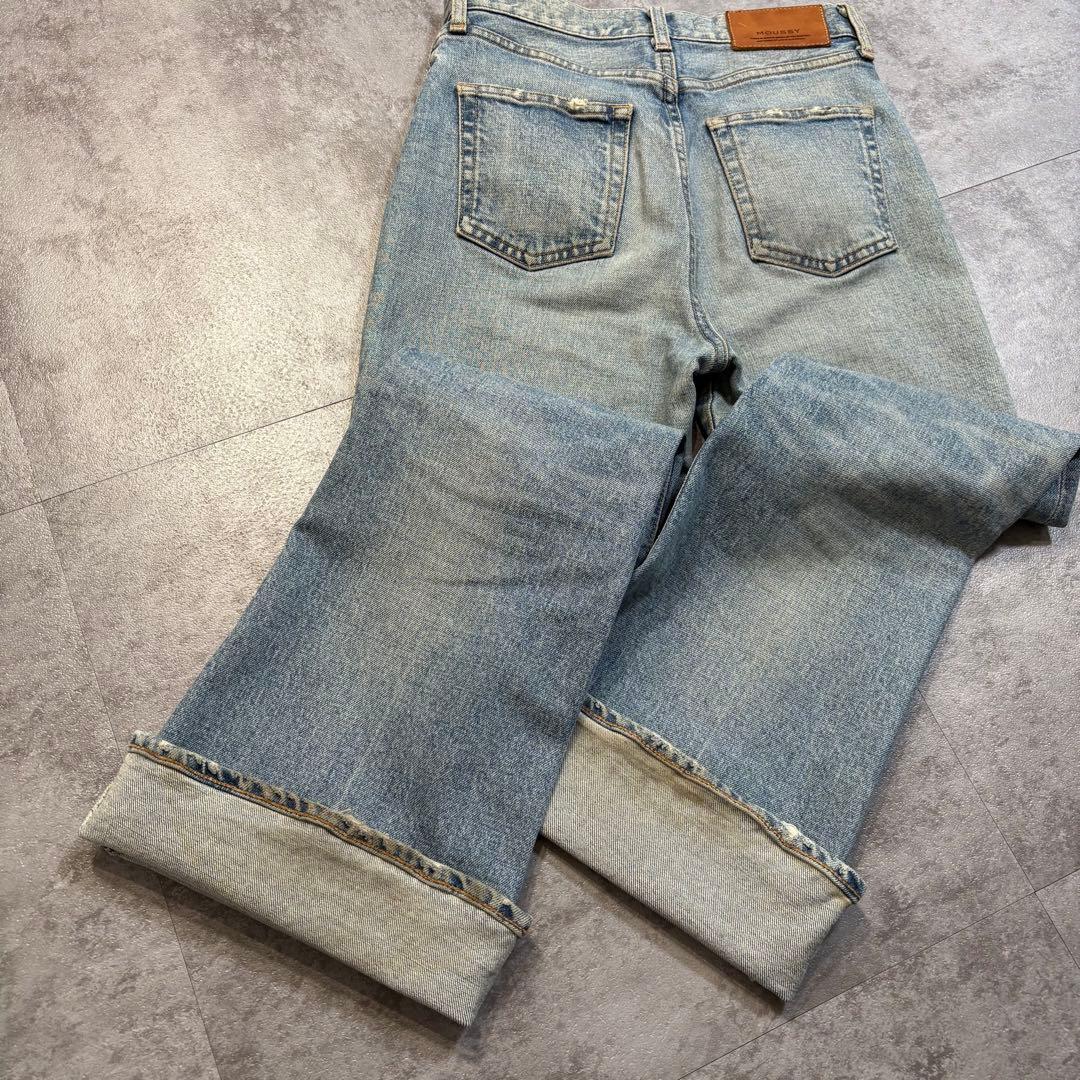 ☆MOUSSY MVS FLARE☆26☆フレアデニム☆ライトブルー☆赤耳☆