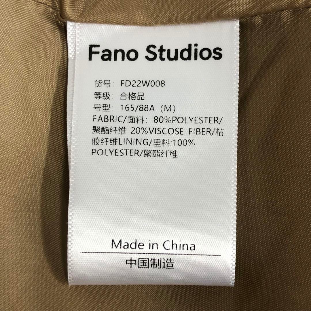 t*u様 Fano Studios スタンド カラー ダブル ブレスト トレンチ