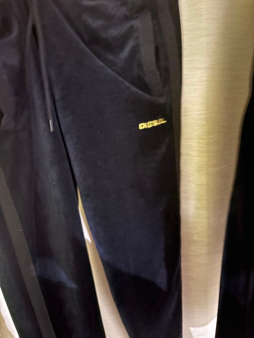 ⭐*︎様 DIESEL ブラックベルベットジップアップジャケットセットアップ