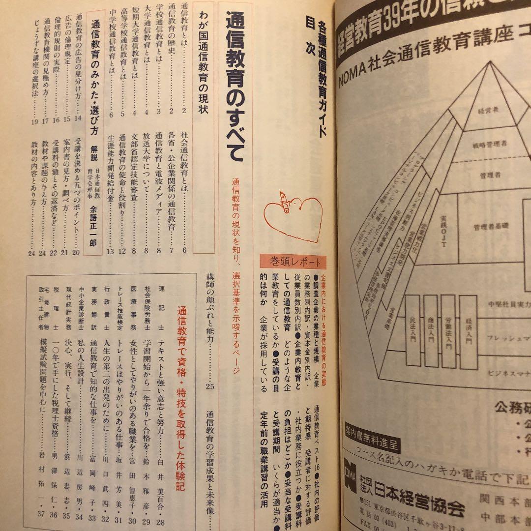 ★ひ 各種通信教育ガイド 1988年 / 自由国民ガイド版