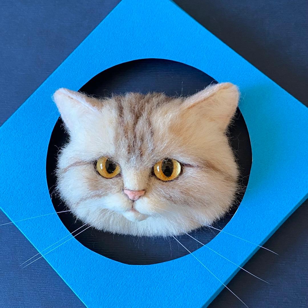 【今月の推し猫】羊毛フェルトブローチ リアル可愛いアメリカンショートヘアー