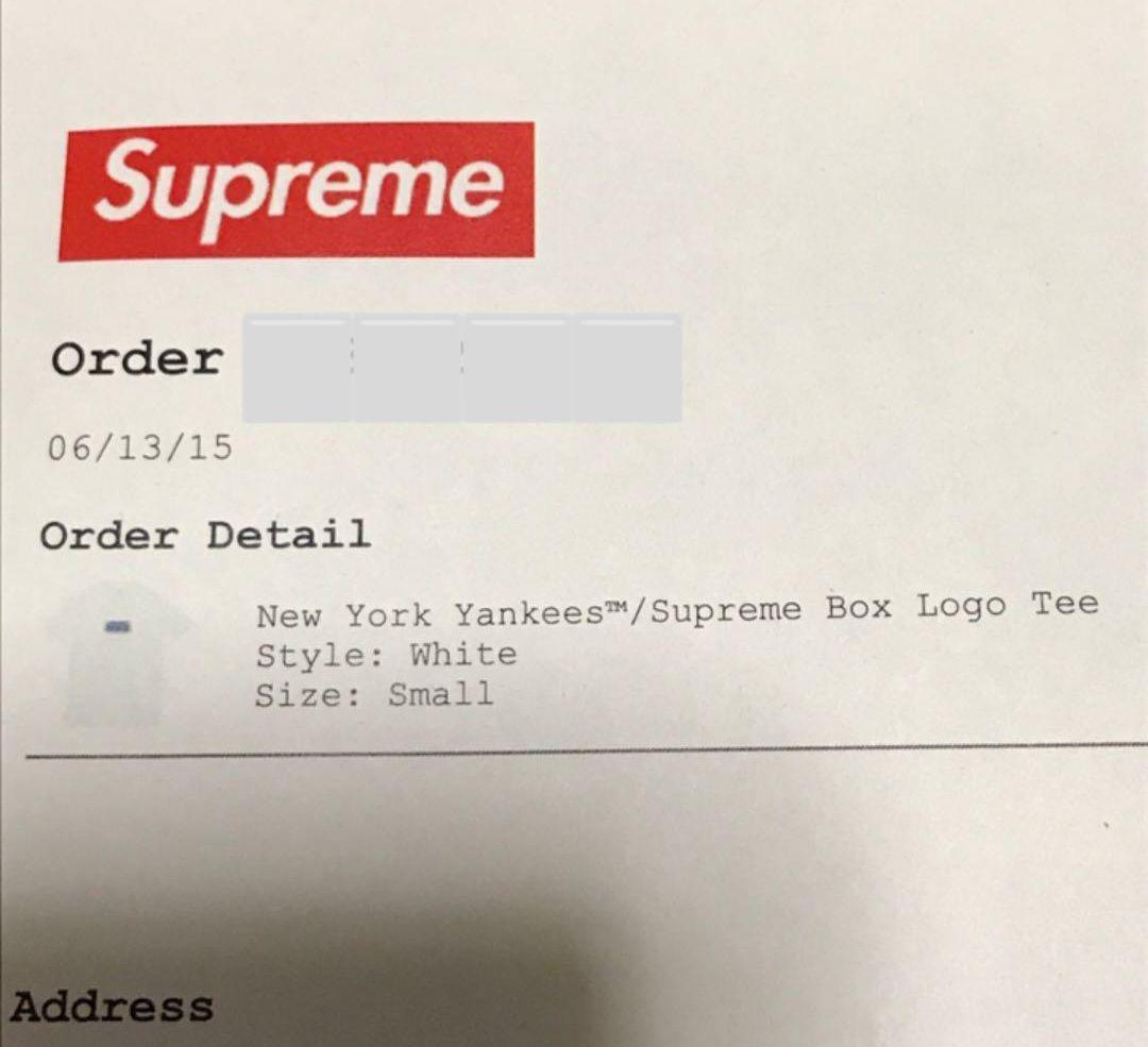 Supreme NewYork Yankees Box Logo Tee S 白
