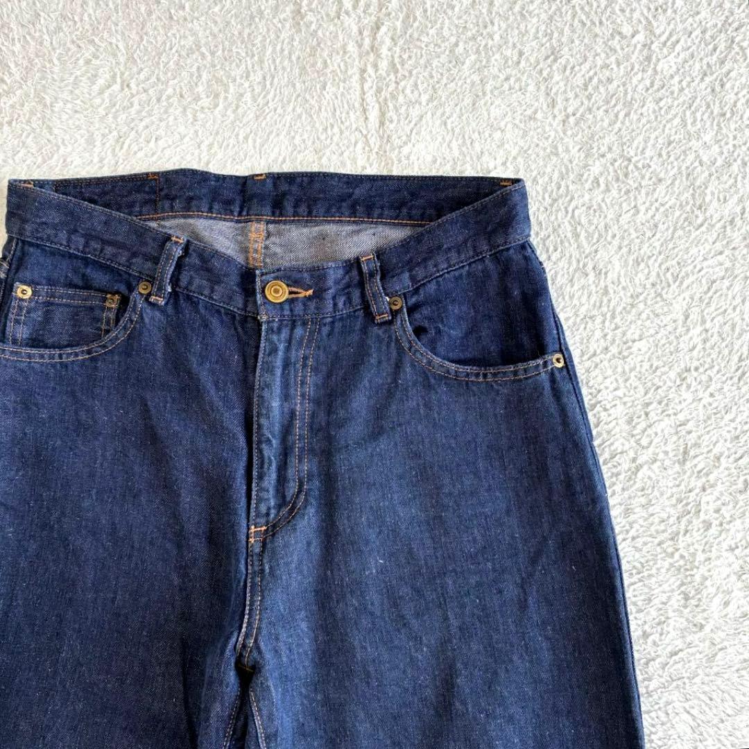 美品 中川政七商店 リネンデニムのパンツ 麻のデニムパンツ インディゴ