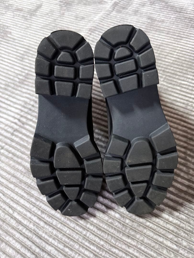 MUJI 無印良品　レザー　チェルシーブーツ　S 黒　ブラック　革