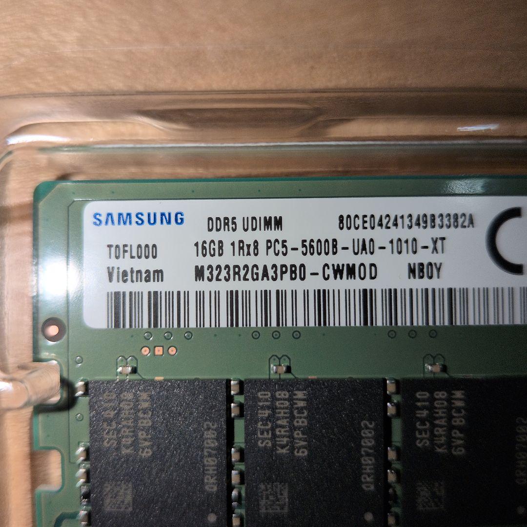 SAMSUNG DDR5 メモリ 16G PC5-5600 ✕ 2