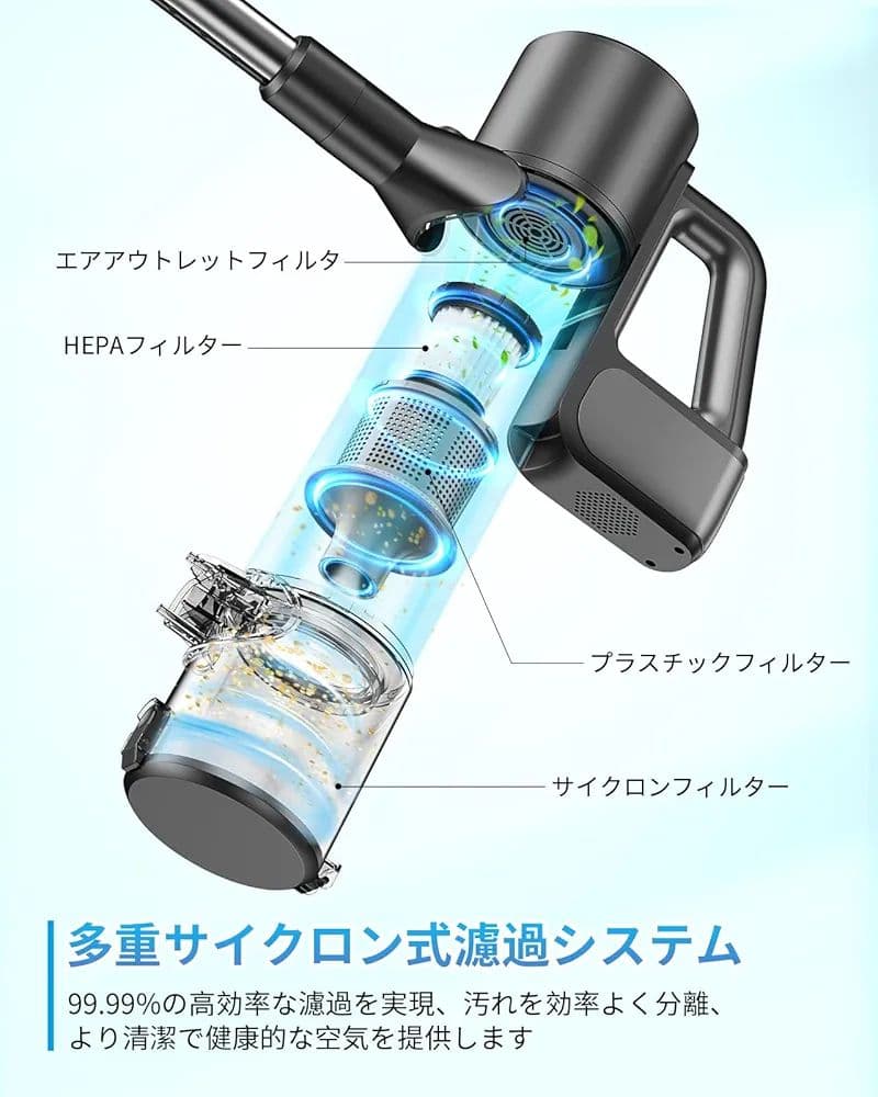 新品◆ 掃除機 コードレス サイクロン コードレス掃除機 50000PA