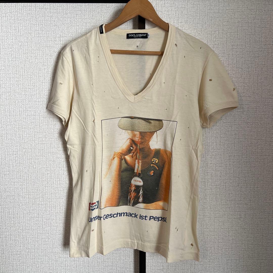 Dolce & Gabbana VネックTシャツ　ペプシコラボ