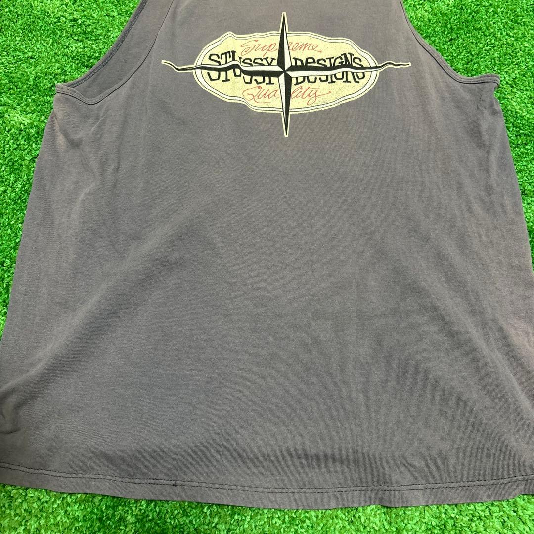 激レア　old Stussy タンクトップ ネイビー ロゴプリント