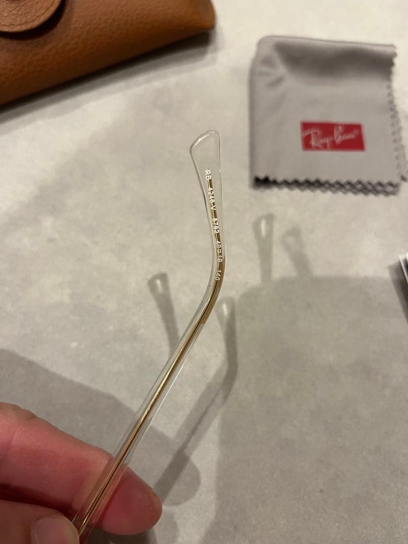 Ray-Ban クリアラウンドフレーム眼鏡　サングラス　ゴールド　度なし