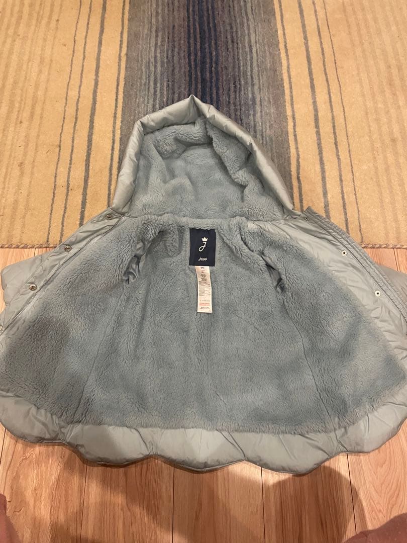最終SALE◉美品jacadi ライトブルー　ファーコート 24M ジャカディ
