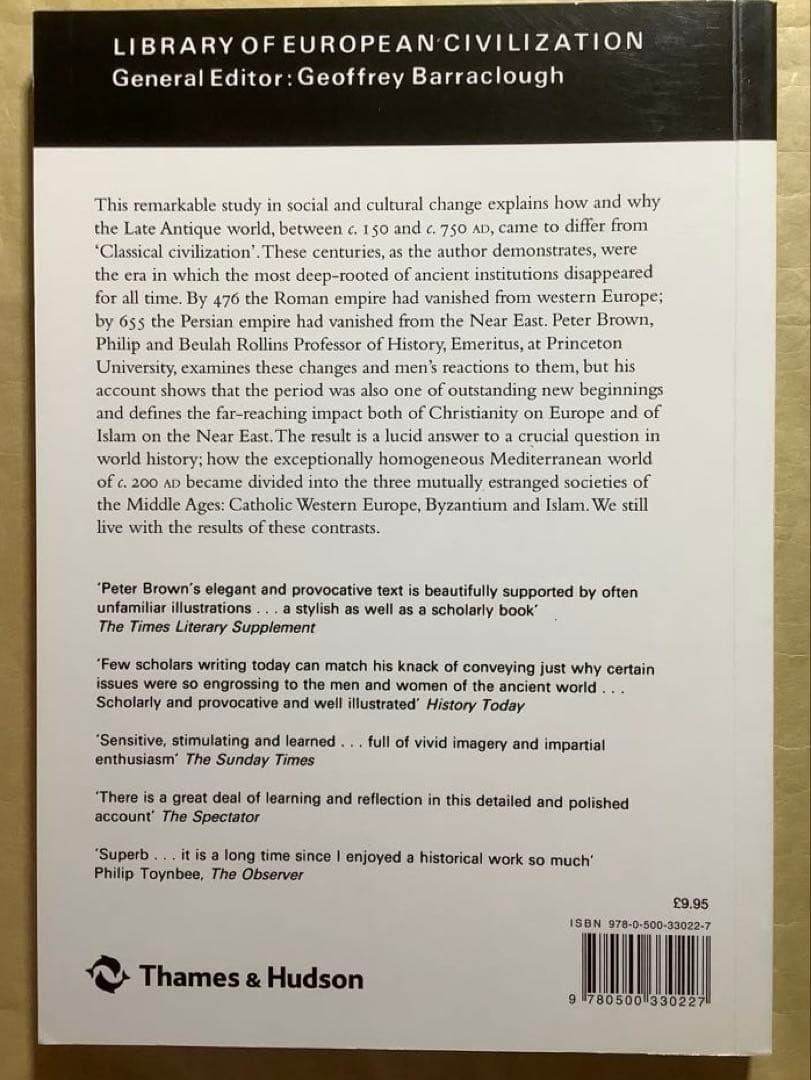 洋書 THE WORLD OF LATE ANTIQUITY