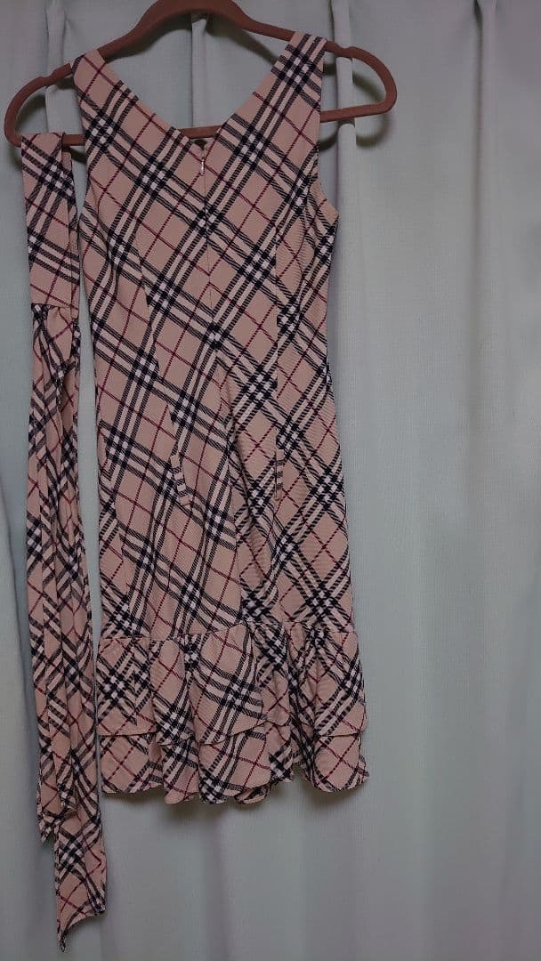 BURBERRY BLUE LABEL ノバチェック フリル ワンピース