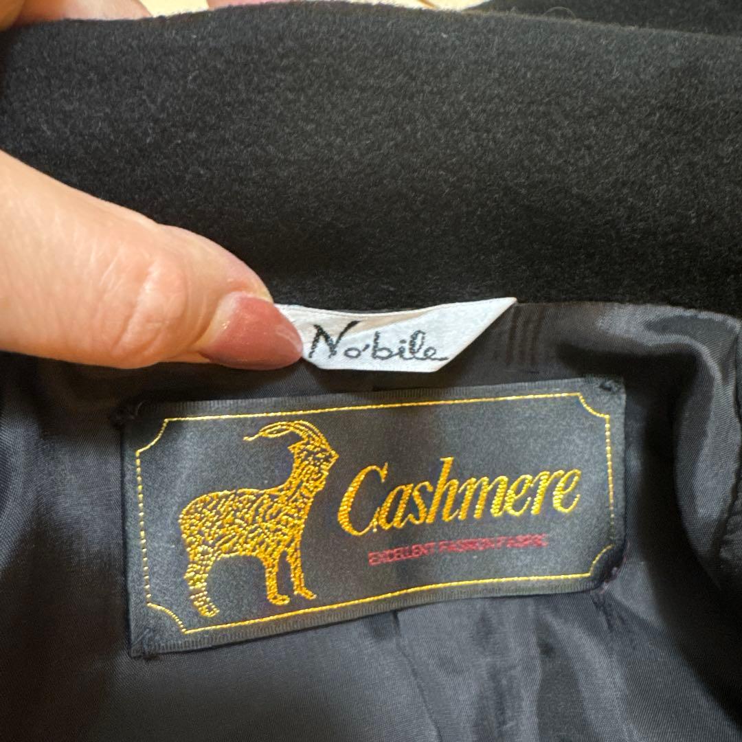 カシミヤ ダブルブレスト ロングコート