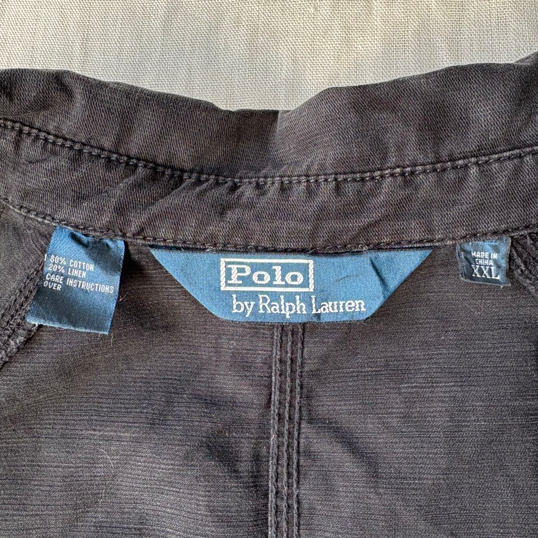 90’s RALPH LAUREN ブラック コットンリネン カバーオール 希少