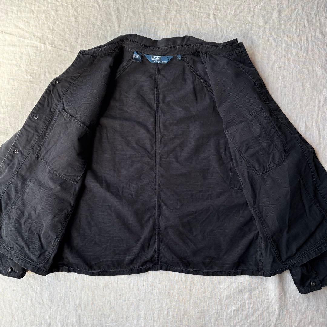 90’s RALPH LAUREN ブラック コットンリネン カバーオール 希少