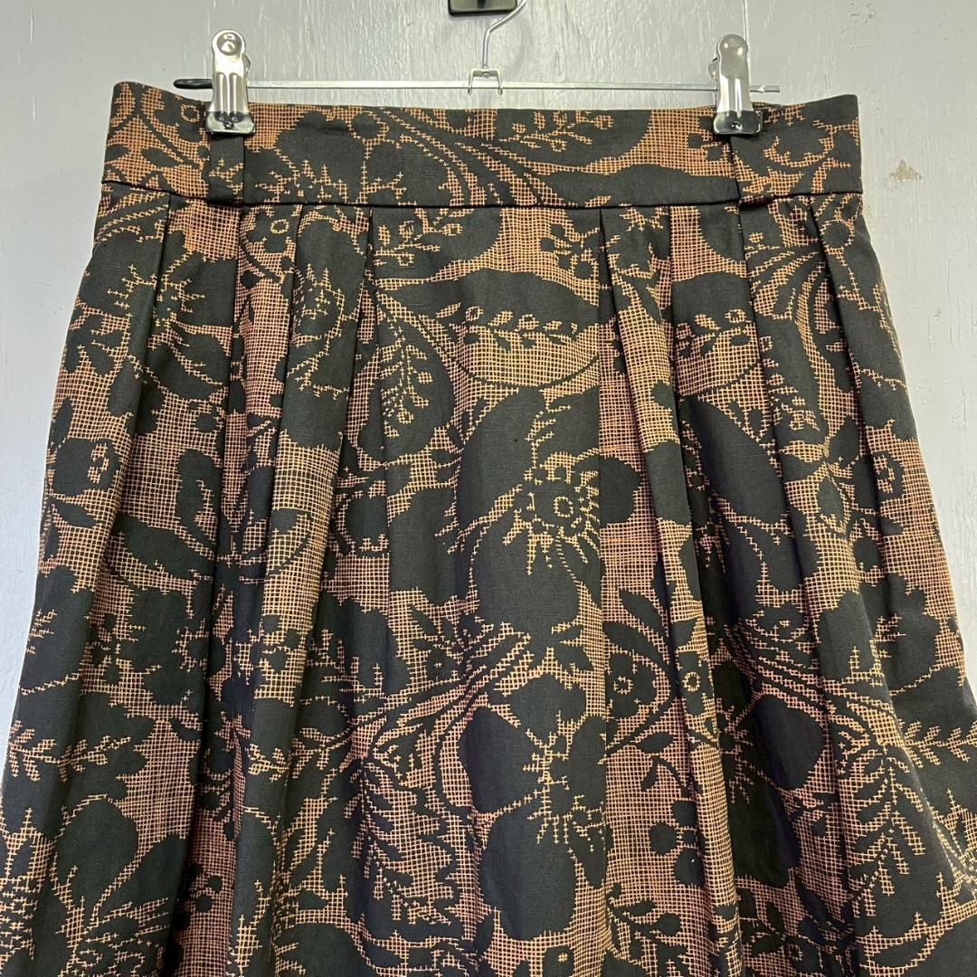古着 マーガレットハウエル レディース フレアスカート S 茶系 0164
