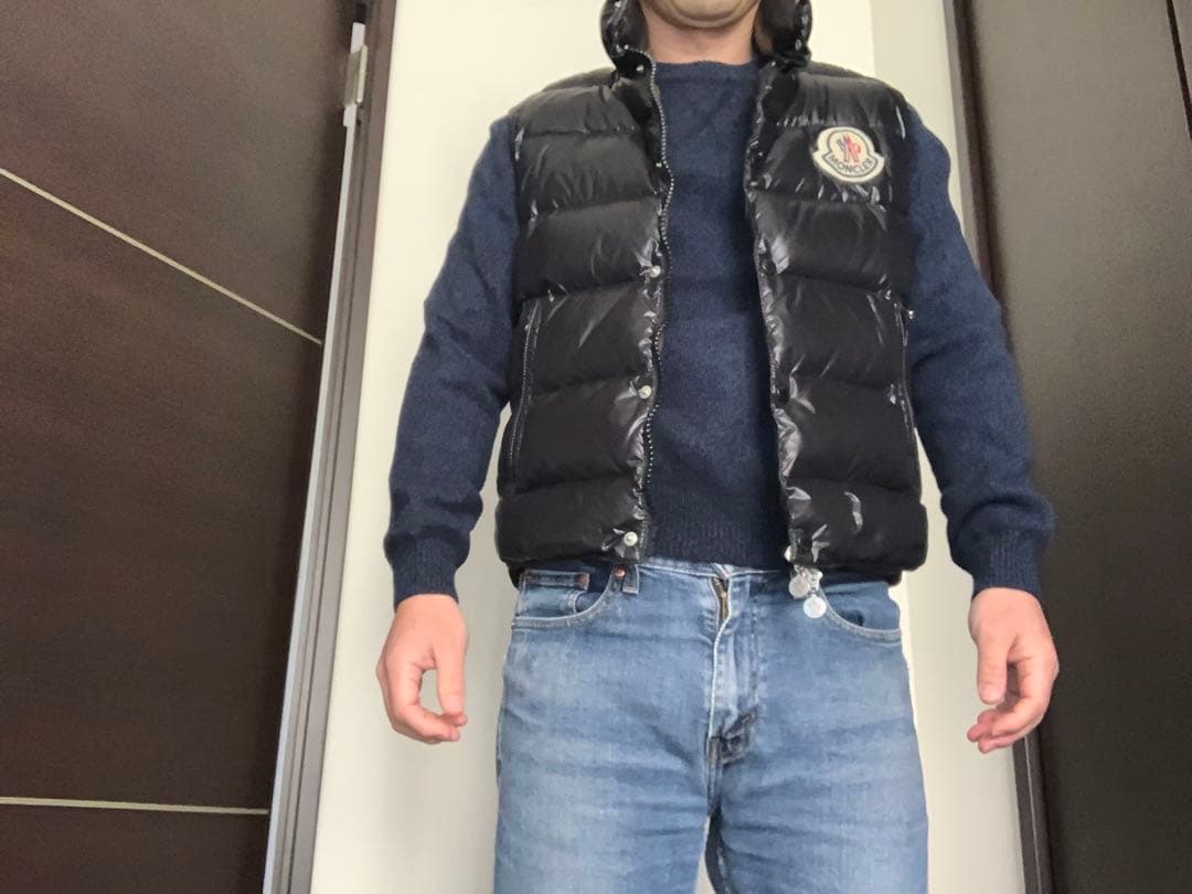 MONCLER ブラック ダウンベスト　貴重デカタグ　サイズ1