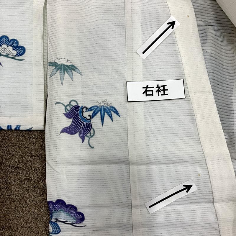 □503ay86□お宮参り 男児 絽 夏の祝い着 掛け着 長襦袢付□状態良好