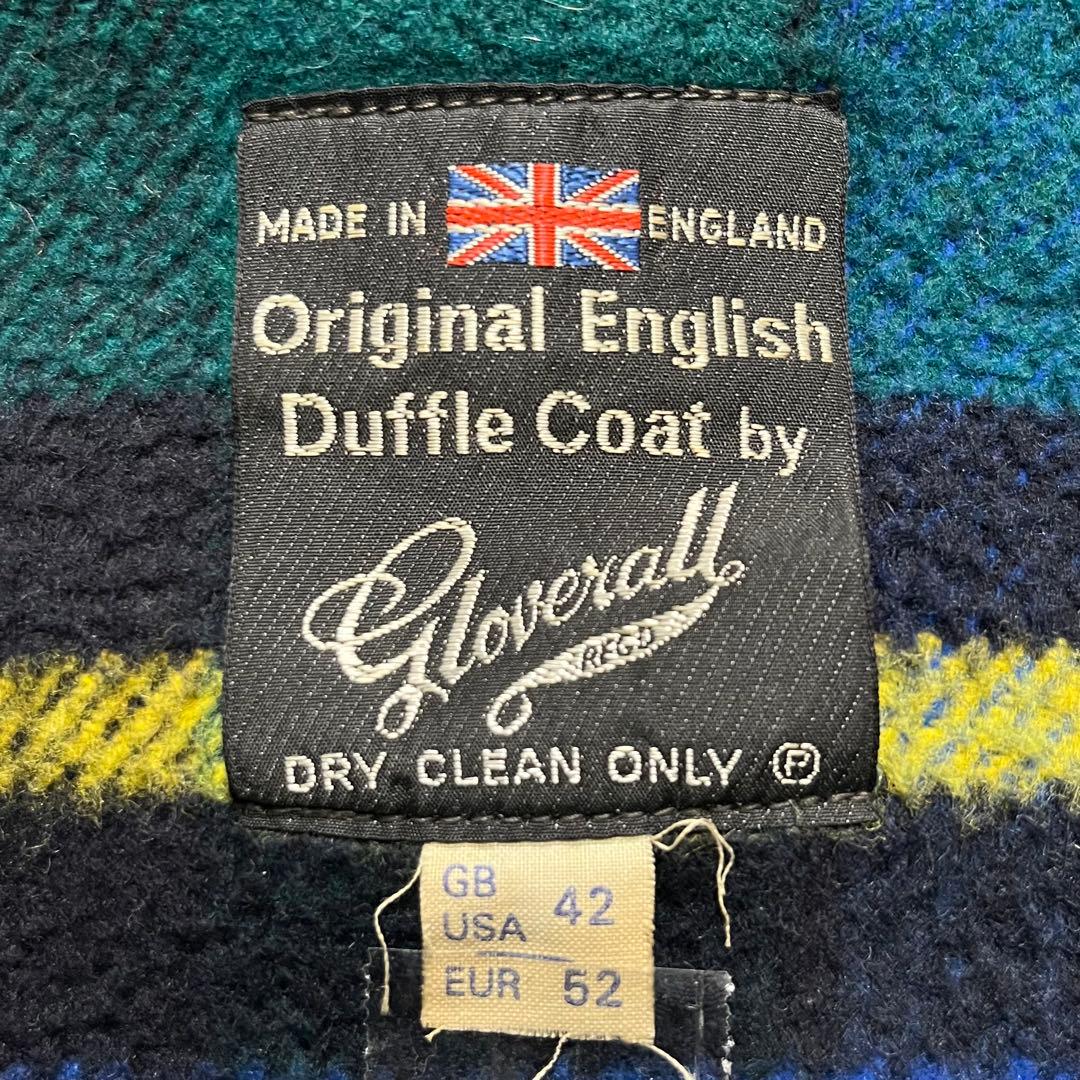 大きめ✨英国製✨グローバーオール ダッフルコート チェック裏地　L