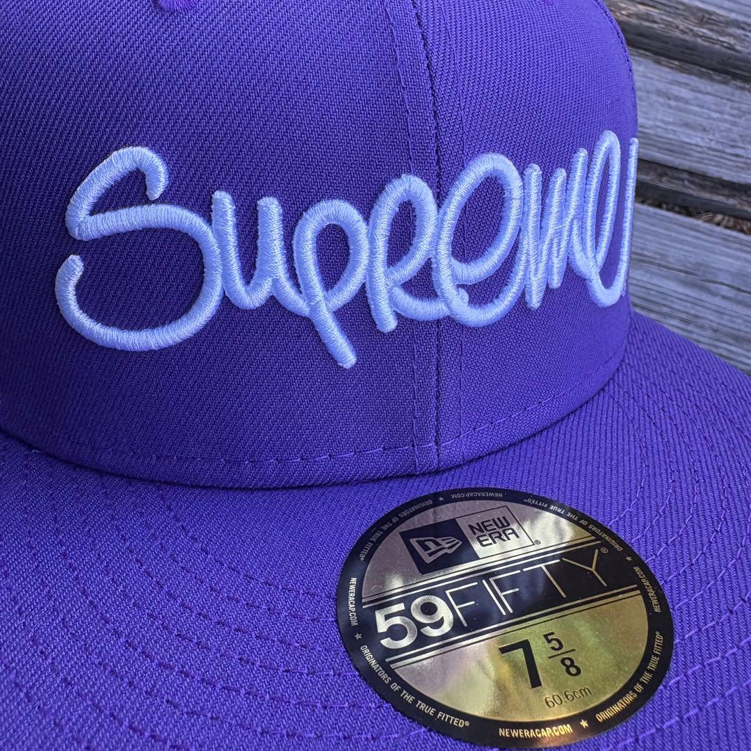 Supreme×NEW ERA ハンドスタイルロゴキャップ 60.6