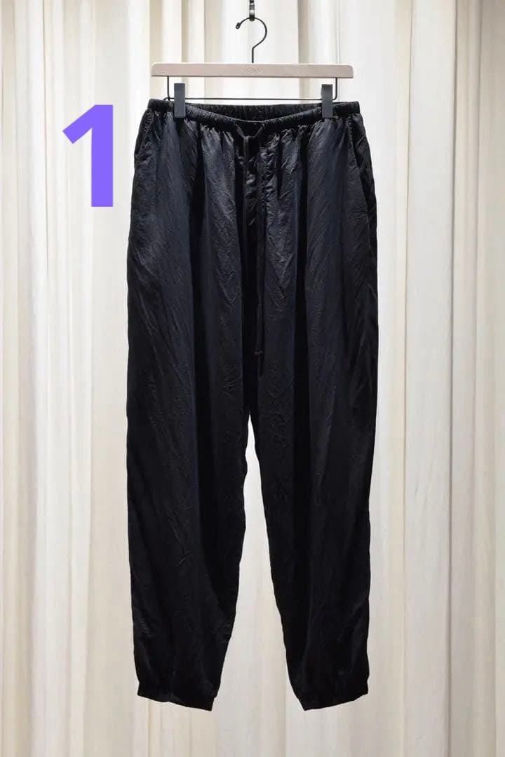 comoli シルク製品染 ジャケット ドローストリングパンツ セットアップ