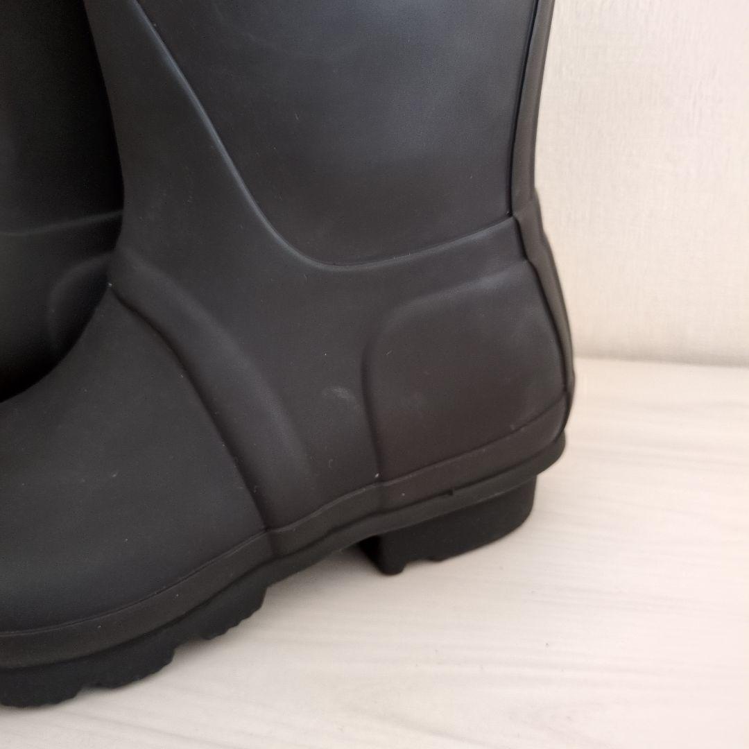 HUNTER ブラック 長靴 バックル付き　23cm