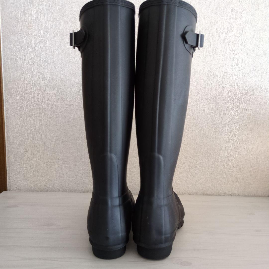 HUNTER ブラック 長靴 バックル付き　23cm