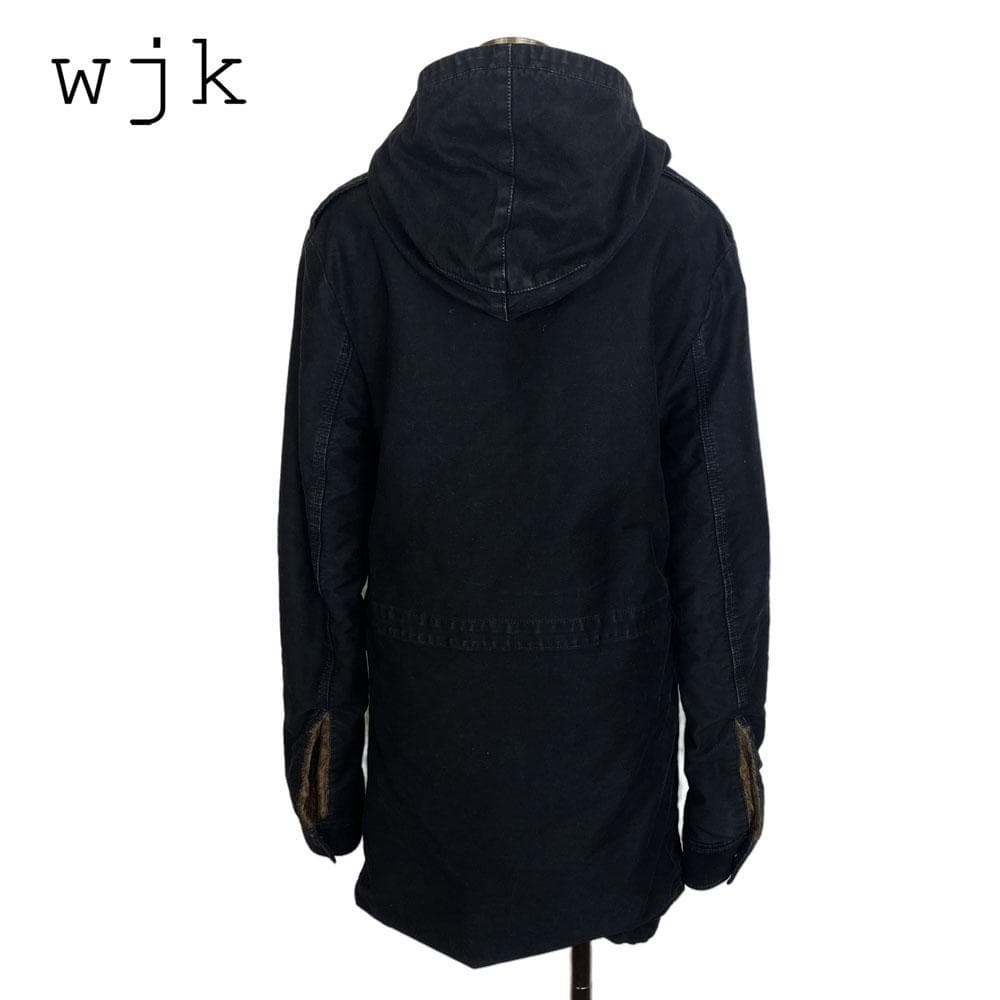 ★美品★wjk 裏地総ファー ボアモッズコート ミリタリージャケット M