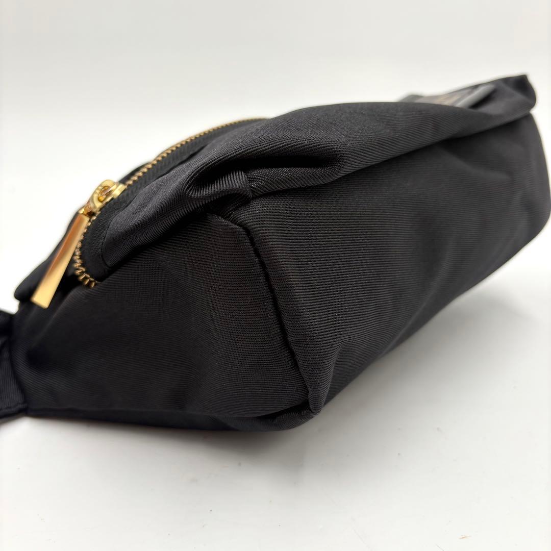 使用数回 極美品✨LANVIN ランバンオンブルー ウエストポーチ リボン
