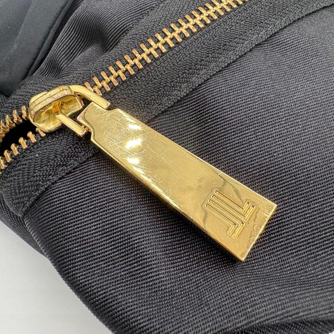 使用数回 極美品✨LANVIN ランバンオンブルー ウエストポーチ リボン