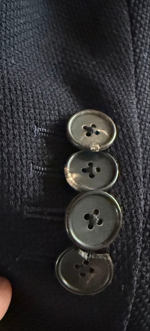LARDINI ネイビー テーラードジャケット　ラルディーニ　44 本切羽