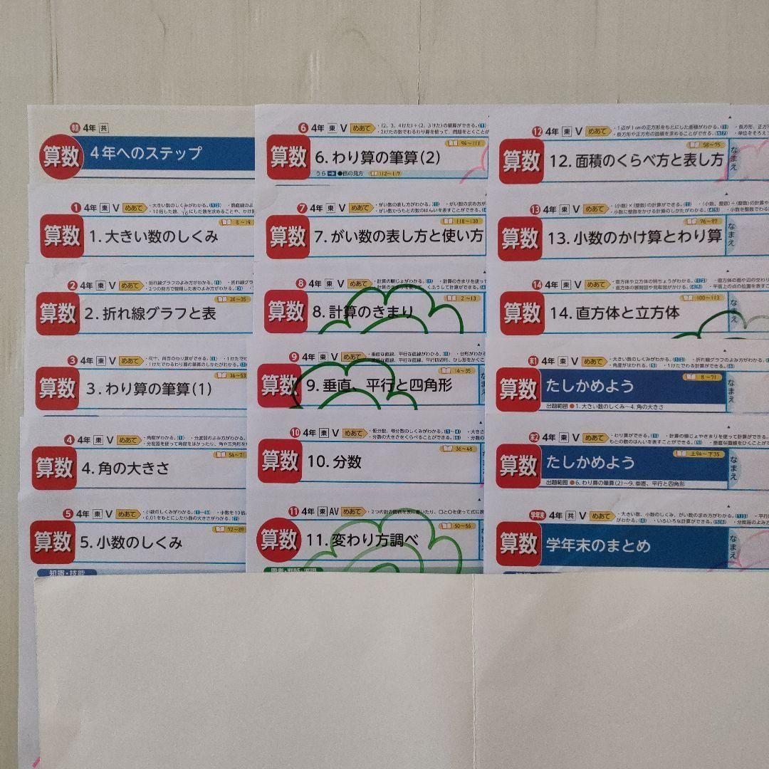 カラーテスト　4年　算数　光文書院V　東京書籍
