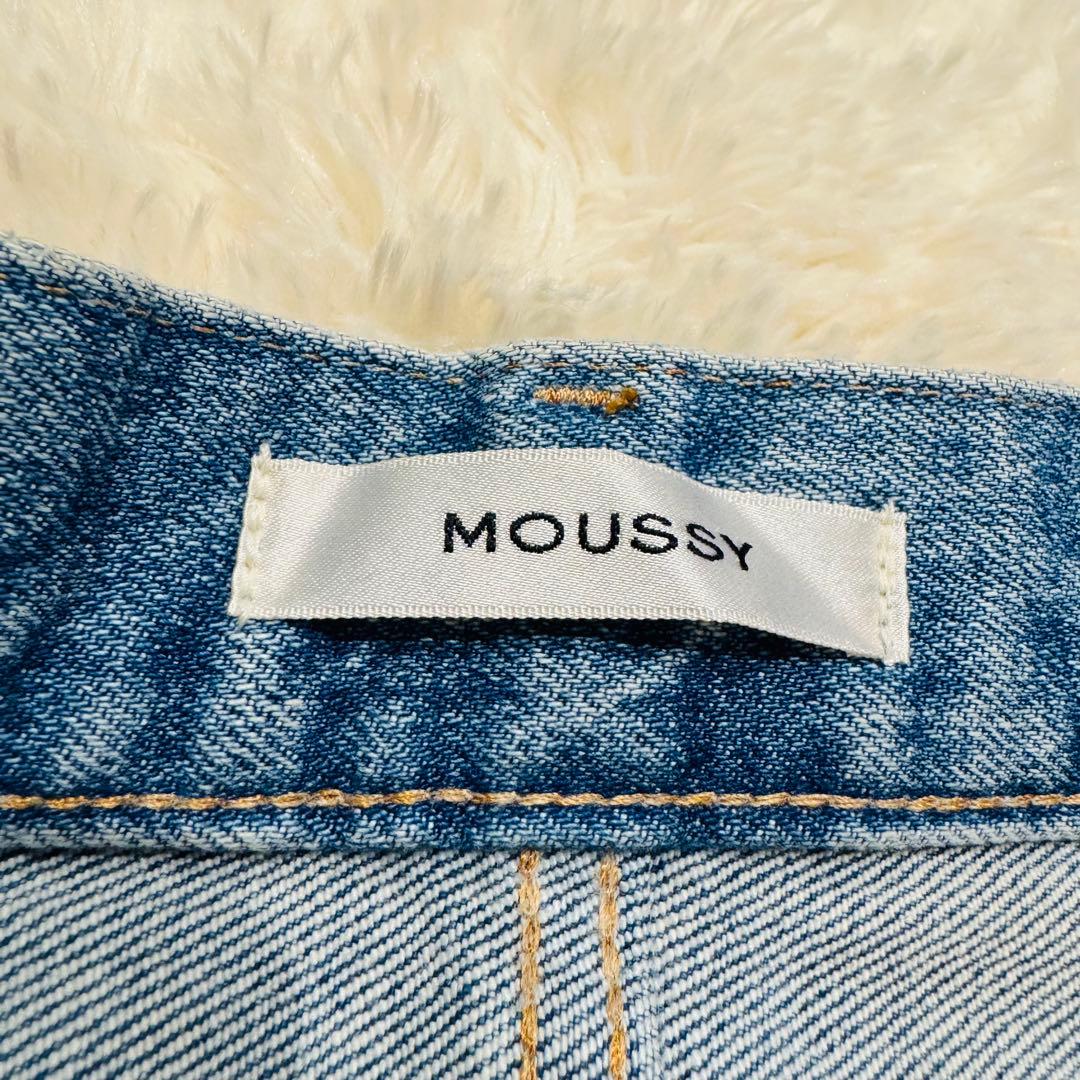 MOUSSY MVS ハイウエスト フレアデニム ヴィンテージ加工 美脚 赤耳