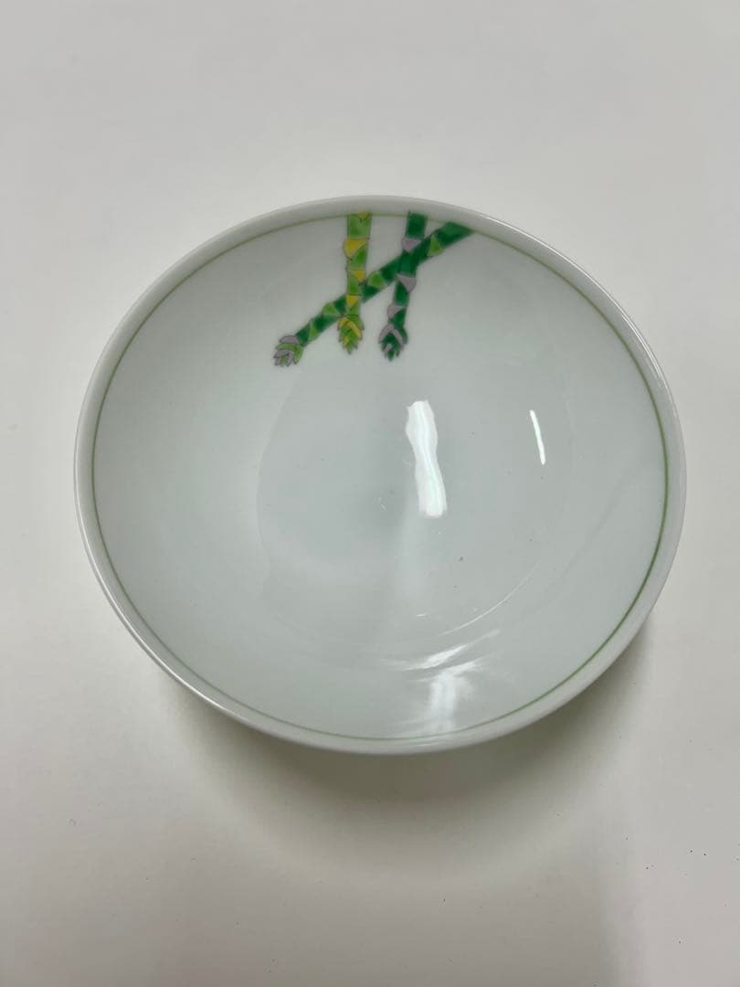 深川製磁 野菜 グリーン 茶碗 6個 緑 宮内庁御用達 有田焼 和食器 美品