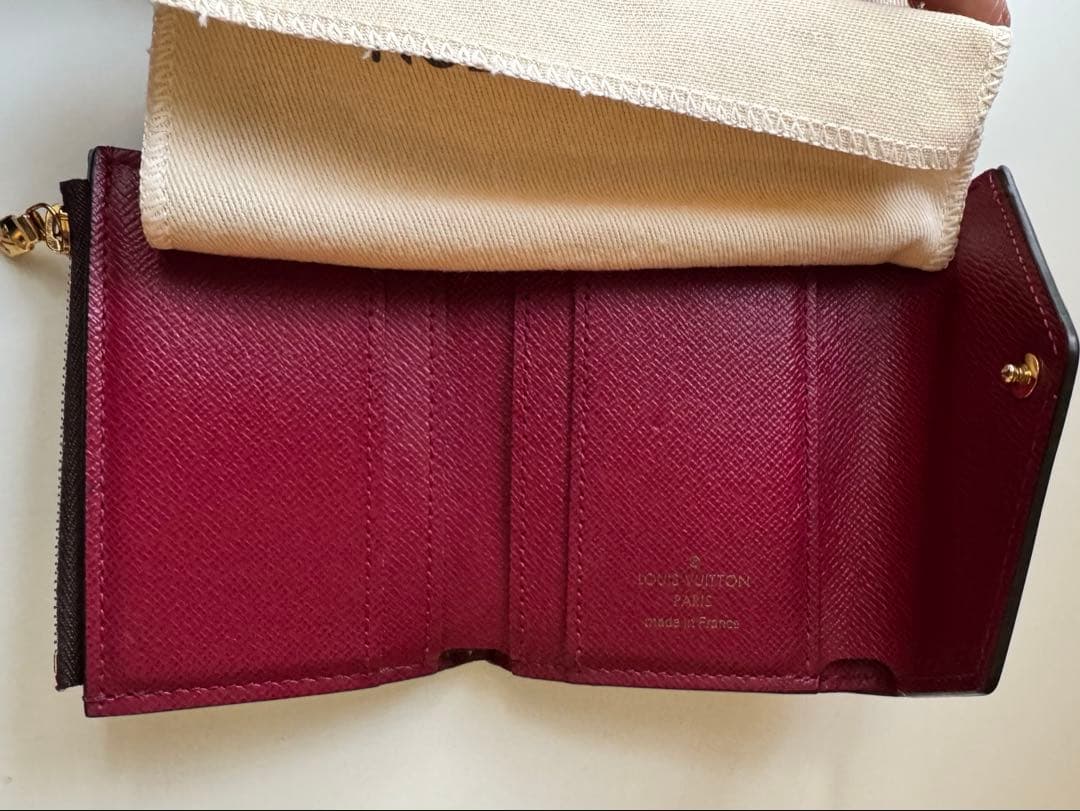 Louis Vuitton 三つ折り財布 ブラウン/レッド