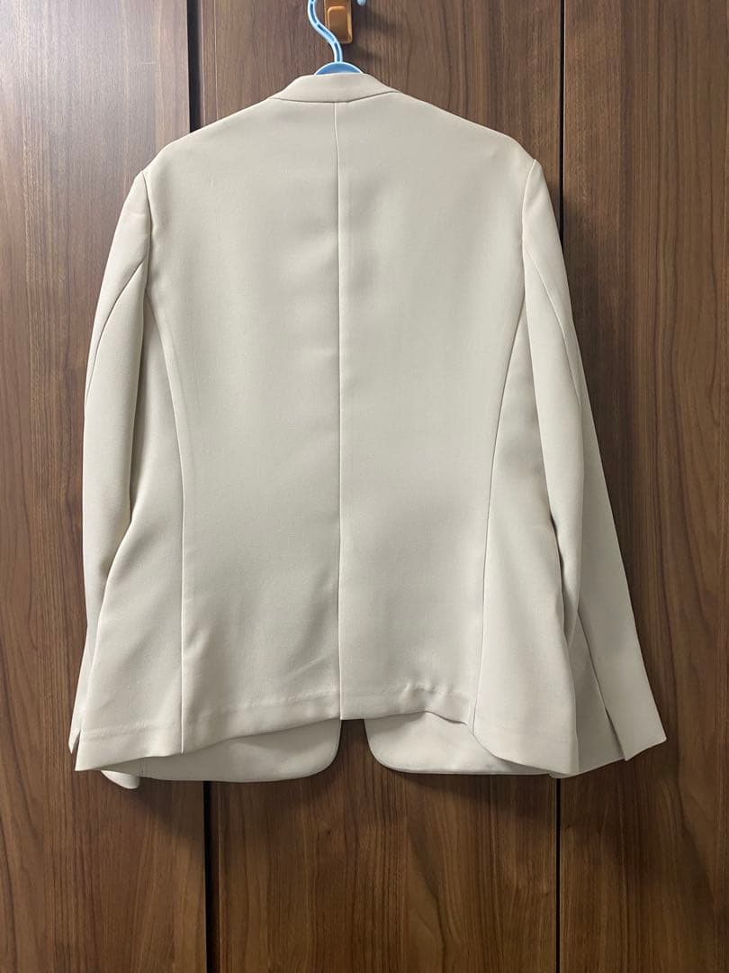 【PLST】ストレッチツイルカラーレスジャケット ベージュ 【着用一度】
