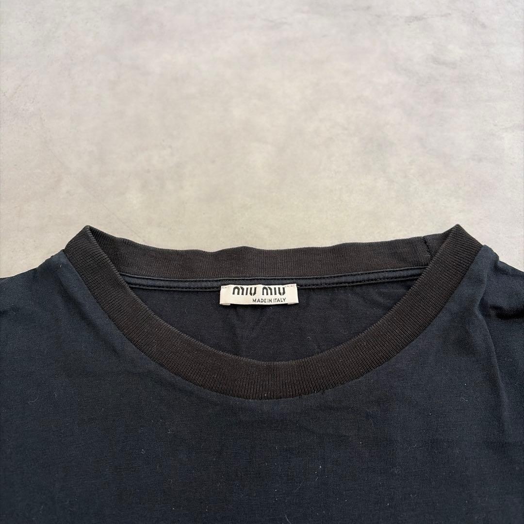 MIU MIU ミュウミュウ MM Paris フロントロゴ 半袖 Tシャツ