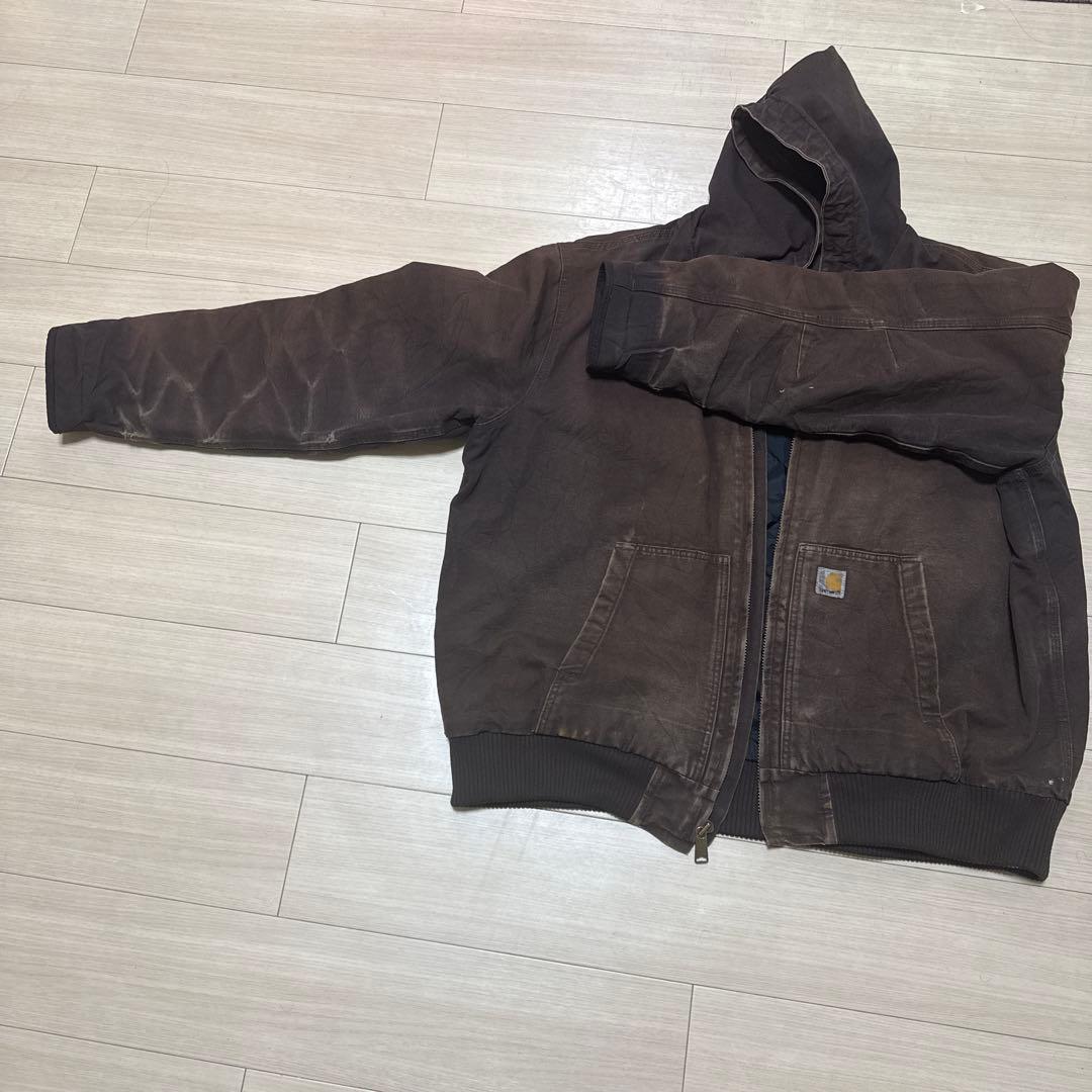 carhartt アクティブジャケット　 us規格　ブラウン　鬼フェード　古着