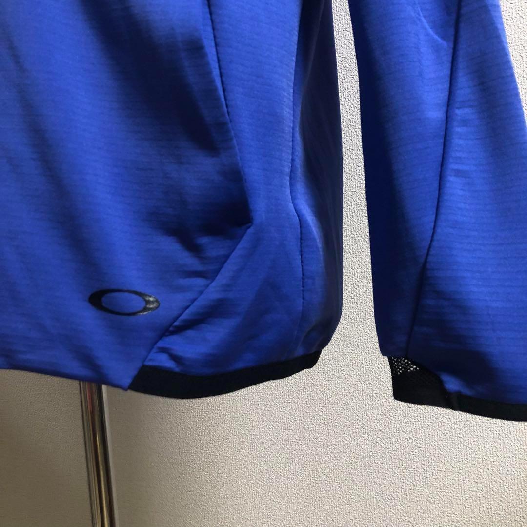 オークリー ジップアップ ストレッチ パーカー◆ブルー系 Mサイズ