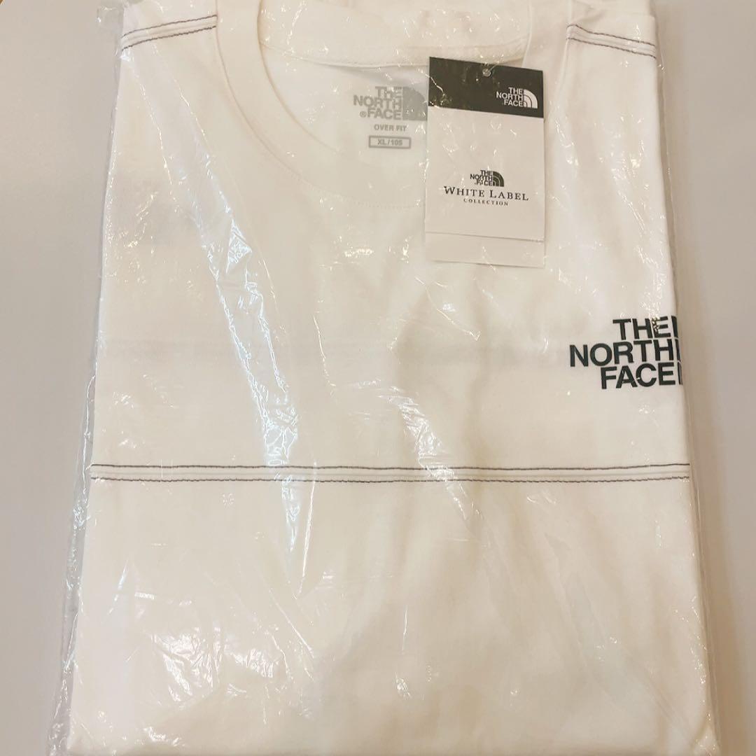 韓国　ノースフェイス　ダメージ　Tシャツ　白　XL 新品　ウォッシュ加工　XXL
