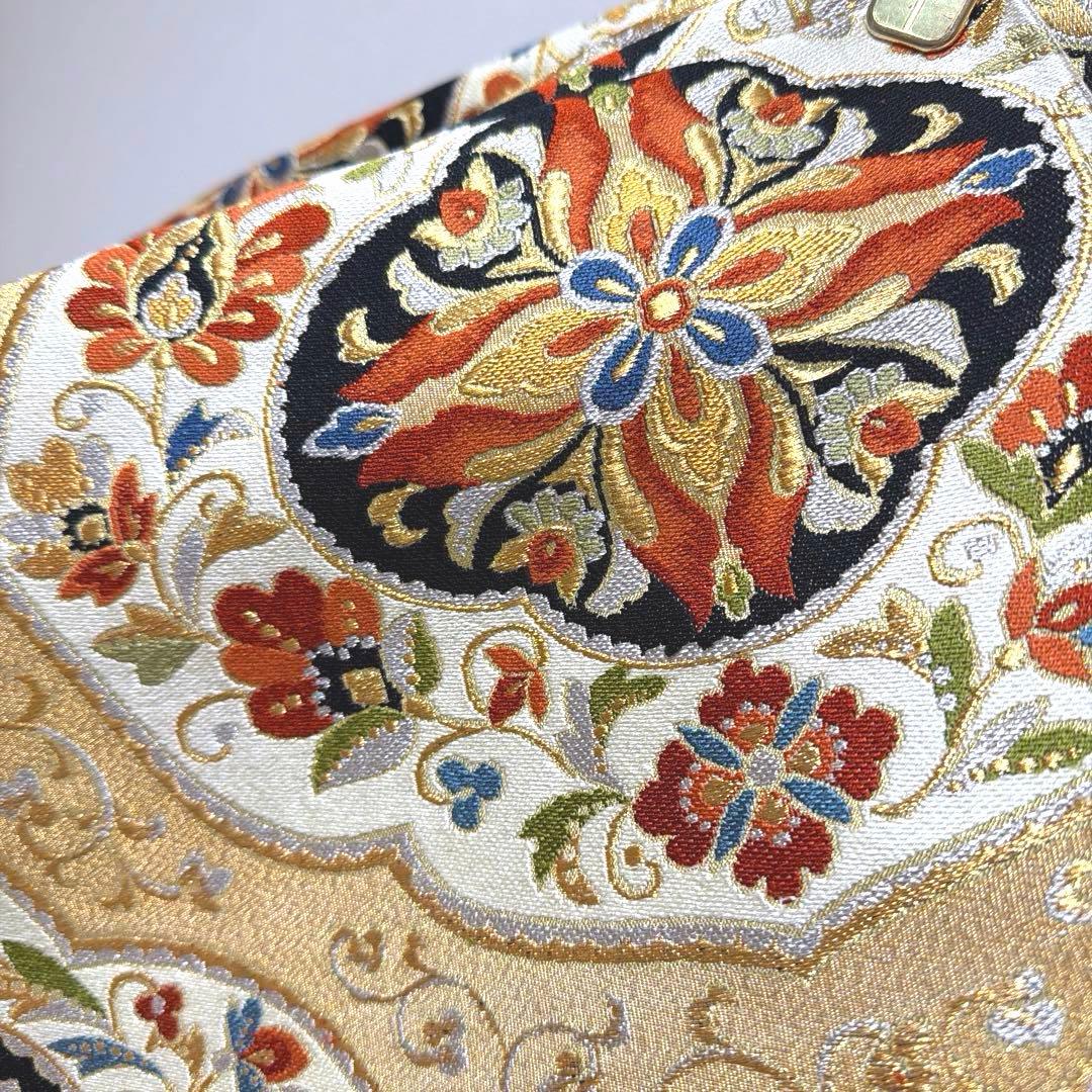 22 振袖フルセット 正絹 朱赤 橙 オレンジ 金彩 駒刺繍 豪華 レトロ 古典