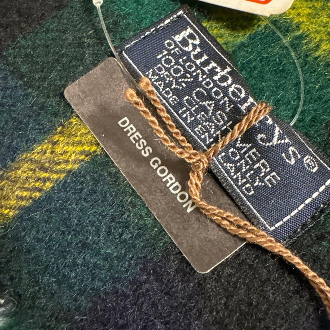 新品 Burberry タータンチェック カシミヤ100 マフラー グリーン
