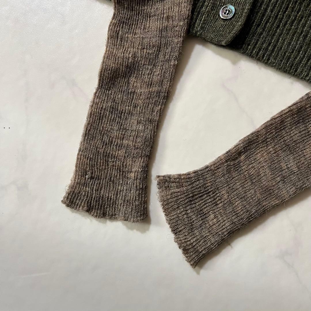 セリーヌ フィービー期 カシミヤアルパカ カーディガン L カーキ ベージュ L