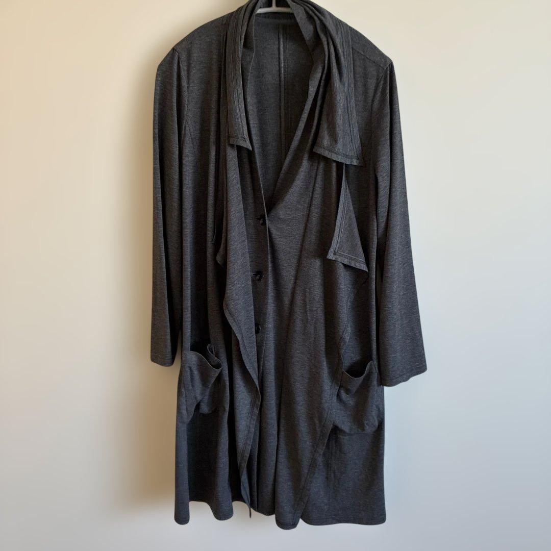 【美品・薄手】センソユニコ t.b ロングカーディガン コートグレー 40 L