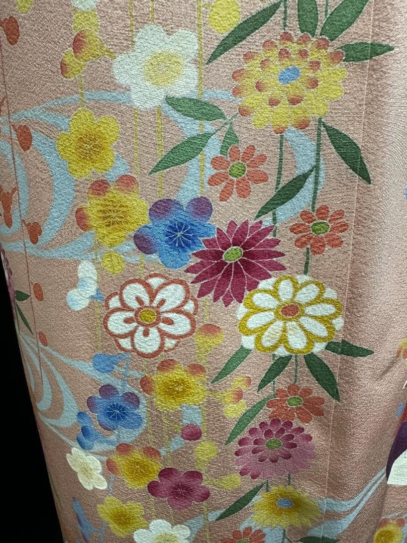 逸品 本加賀友禅 押田正義 桃色鴛鴦四季の花 フルセット