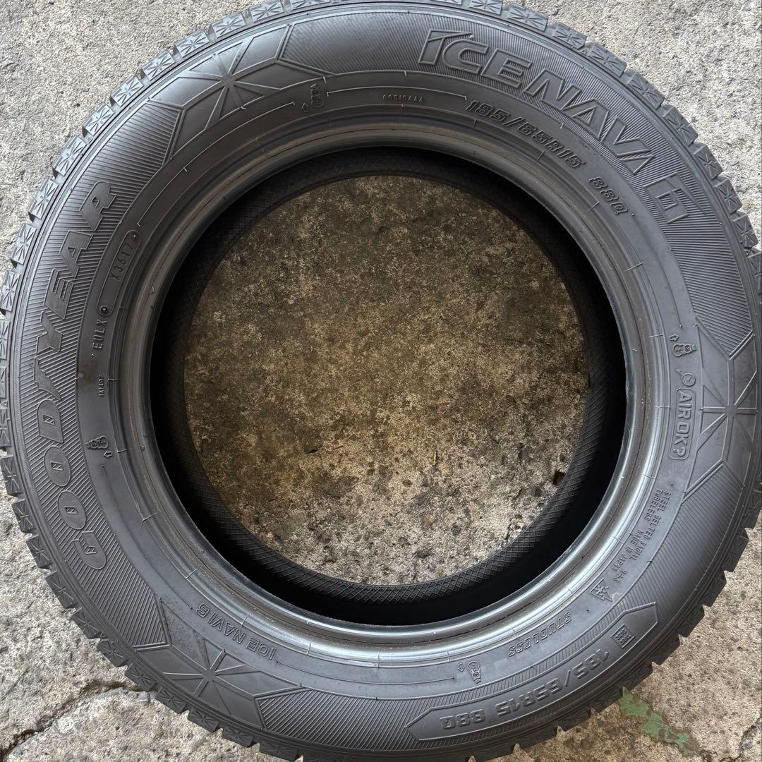 【溝あり！】185/65R15 スタッドレスタイヤ 4本セット グッドイヤー