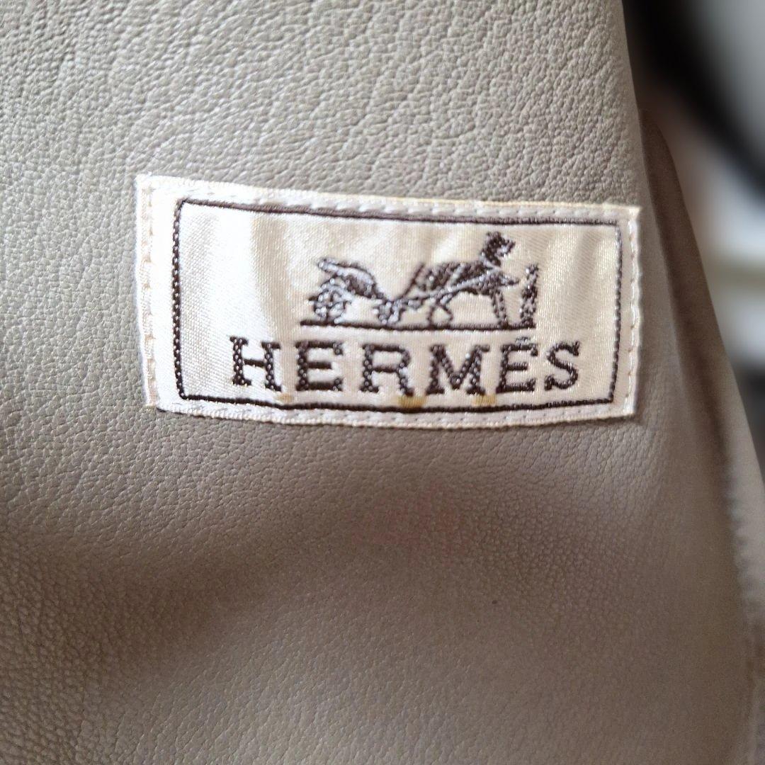 HERMES ベージュ カーディガン風ジャケット